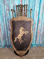Каминный набор Щит-подставка Конь на 6 шампуров Монблан
