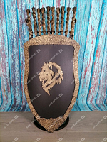 Каминный набор Щит-подставка Лев на 10 шампуров Монблан