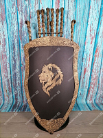 Каминный набор Щит-подставка Лев на 6 шампуров Монблан