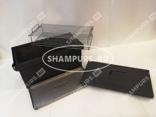 Коптильня сталь 625*300*250*2*2 с гидрозатвором