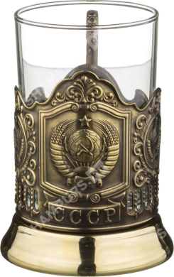 Набор чайный с подстаканником СССР и хрустальным стаканом