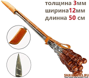 Шампурница - 6 профессиональных шампуров с деревянной ручкой для мяса 12 мм - 50 см