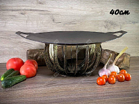 Сковорода Садж из стали 40 см на подставке Протея