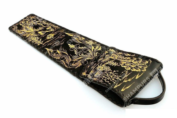 Чехол для шампуров - кожа с позолотой
