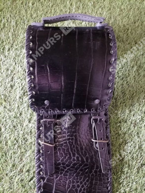 Чехол для шампуров кожаный черный