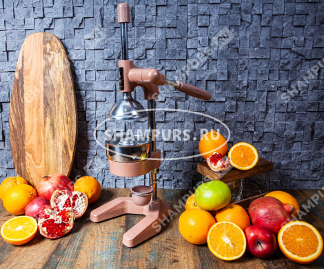 Чугунный пресс для гранатов и цитрусовых KALE 1803 персиковый