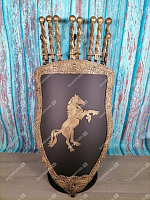 Каминный набор Щит-подставка Конь на 8 шампуров Афон