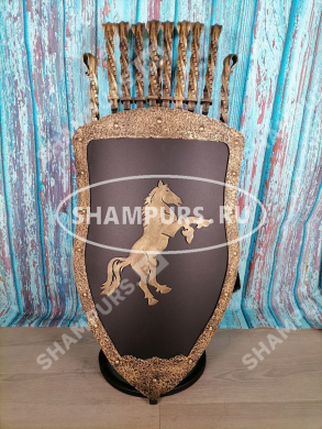 Каминный набор Щит-подставка Конь на 8 шампуров Арарат
