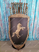 Каминный набор Щит-подставка Конь на 8 шампуров Бештау