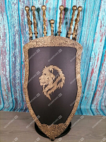 Каминный набор Щит-подставка Лев на 6 шампуров Афон