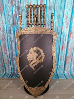 Каминный набор Щит-подставка Лев на 6 шампуров Бештау