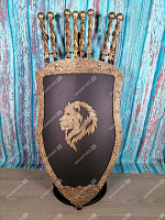 Каминный набор Щит-подставка Лев на 8 шампуров Афон