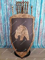 Каминный набор Щит-подставка Медведь на 6 шампуров Афон