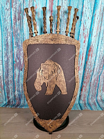 Каминный набор Щит-подставка Медведь на 6 шампуров Арарат