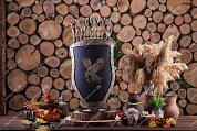 Каминный набор Щит-подставка Орел на 10 шампуров Эльбрус