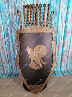 Каминный набор Щит-подставка Волк на 8 шампуров Монблан