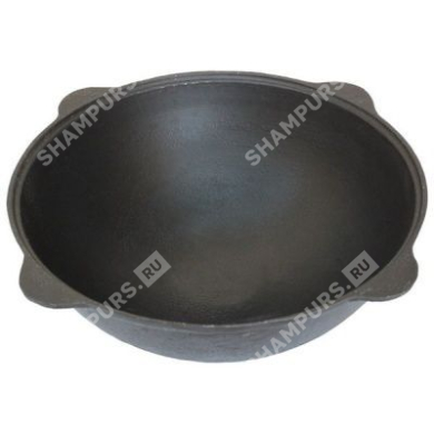 Казан чугунный 30 литров круглое дно