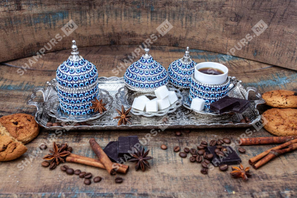 Кофейный набор на 2 персоны Турецкий глаз