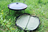 Костровая сковорода для открытого огня с крышкой из диска бороны 42 см (комплект)