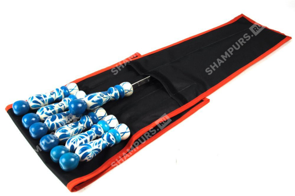 Набор шампуров с кочергой - Гжель