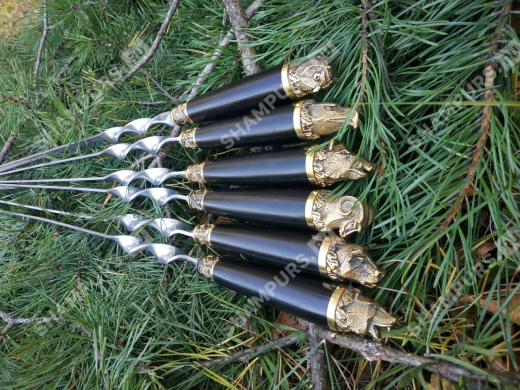 Набор шампуров Звери плоское лезвие