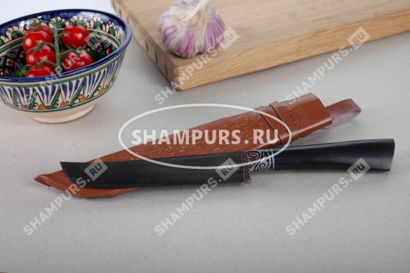 Пчак средний граб черный с гравировкой