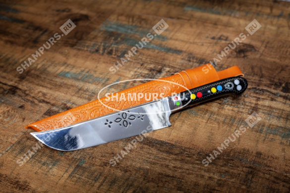 Пчак средний оргстекло нержавеющая сталь чёрный