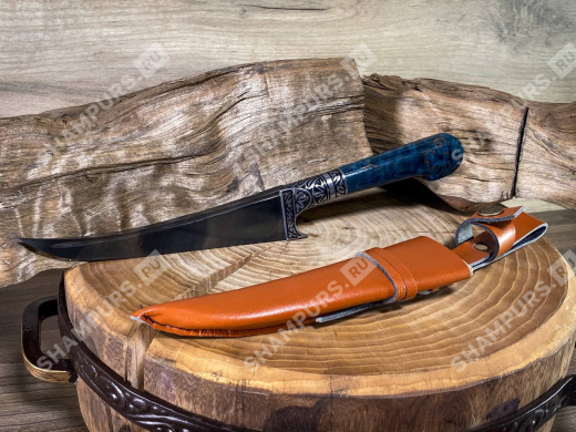 Пчак Старобухарский стабилизированная береза (синий)