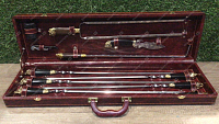 Подарочный набор для шашлыка Звери в кейсе (бордовый)