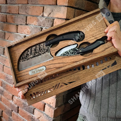 Подарочный набор ножей Сербский Су-шеф и Акула