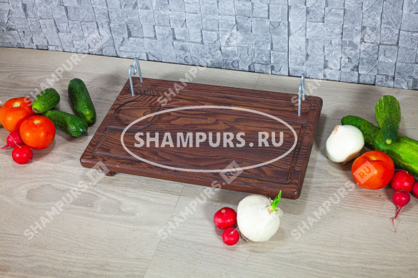 Поднос сервировочный деревянный для шашлыка