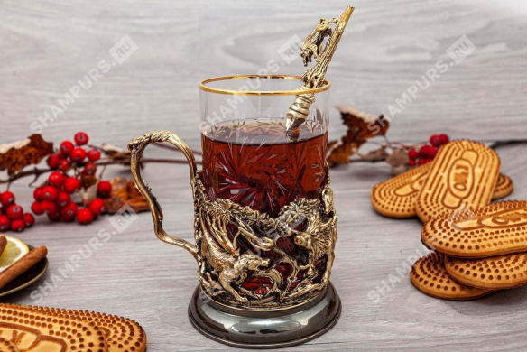 Подстаканник подарочный Охота на кабана