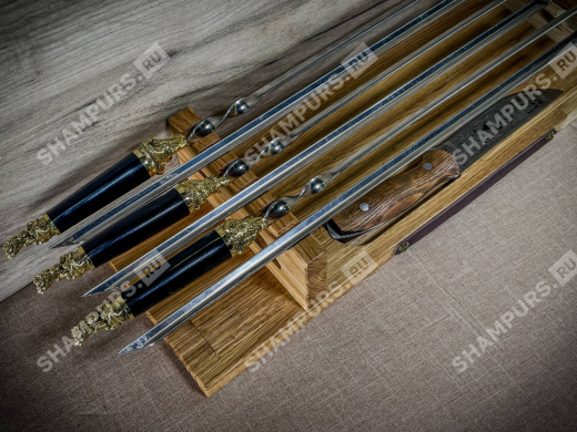 Разделочная доска с шампурами и ножом - Мечта охотника