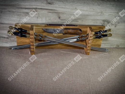 Разделочная доска с шампурами и ножом - Восток
