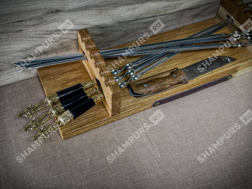 Разделочная доска с шампурами Полицейский и ножом