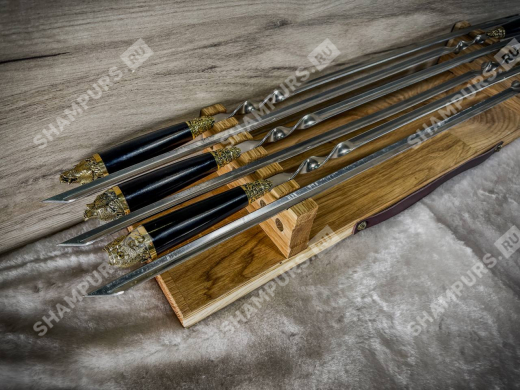 Разделочная доска с шампурами - Звери (пикник)