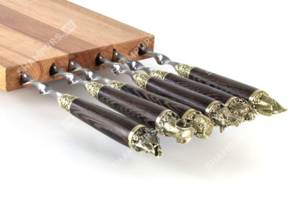 Разделочная доска с шампурами - Звери