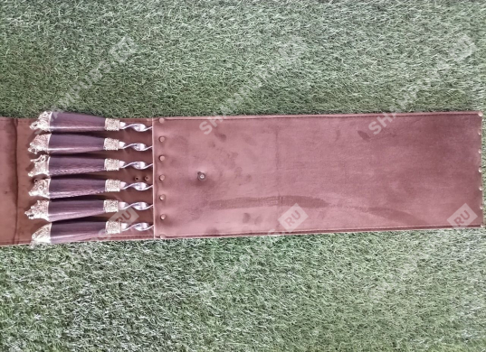 Разные звери (объемная рукоять) в чехле Велес (Замша)