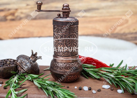 Ручная мельница для специй античная бронза