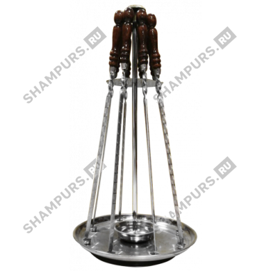 Садж-подставка с подогревом на 8 шампуров