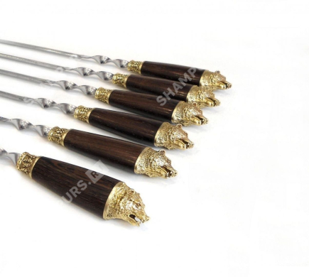 Шампур для люля - кебаб Медведь (объемная ручка)