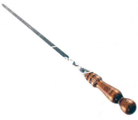 Шампур с деревянной ручкой для мяса 18 мм - 35 см