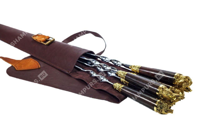 Шампуры разные звери в чехле Прайм