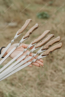 Шампуры с деревянной ручкой из ясеня