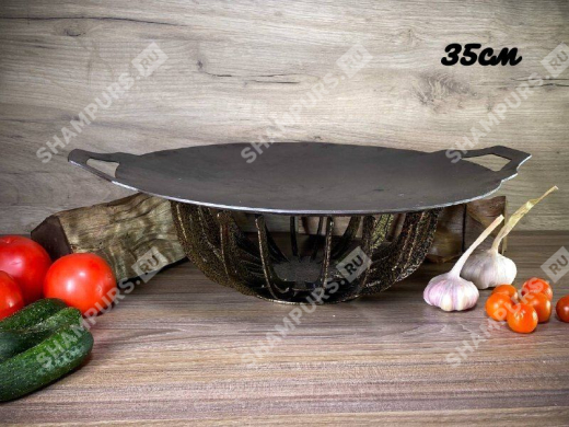 Сковорода Садж из стали 35 см на подставке Протея ШиК