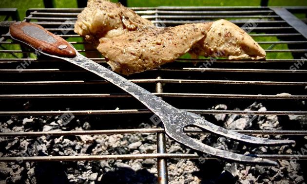 Вилка для мяса кованое лезвие