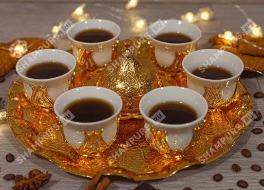 Золотой турецкий набор для кофе