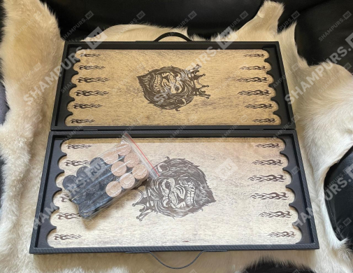 Нарды мини блэк Лев